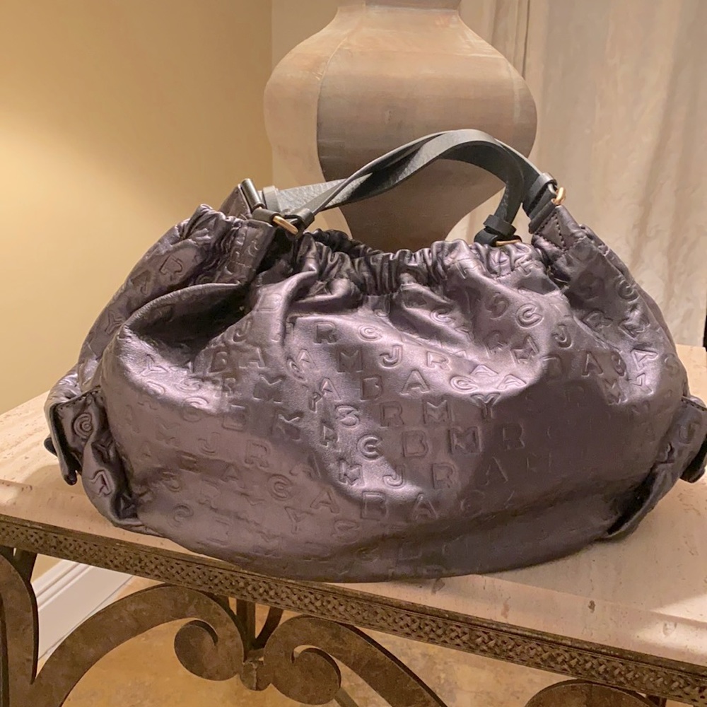 🇺🇸Marc Jacobs pewter leather bag